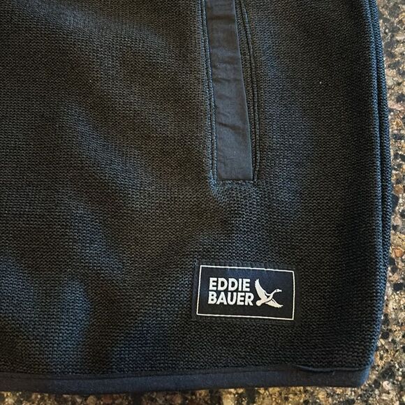 NEW Eddie Bauer Mens Black Sweater Fleece - Picture 5 of 7